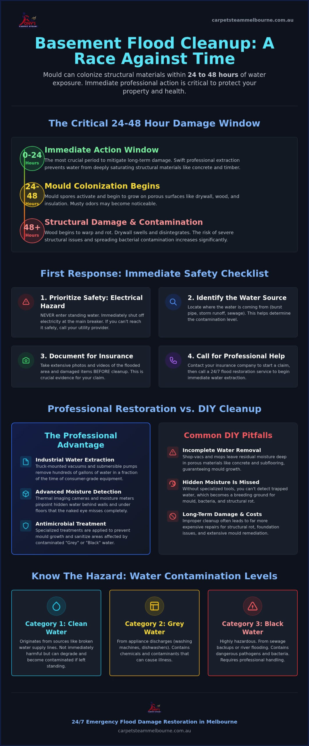 Professional Basement Flood Cleanup Service in Melbourne: 24/7 Emergency Response
