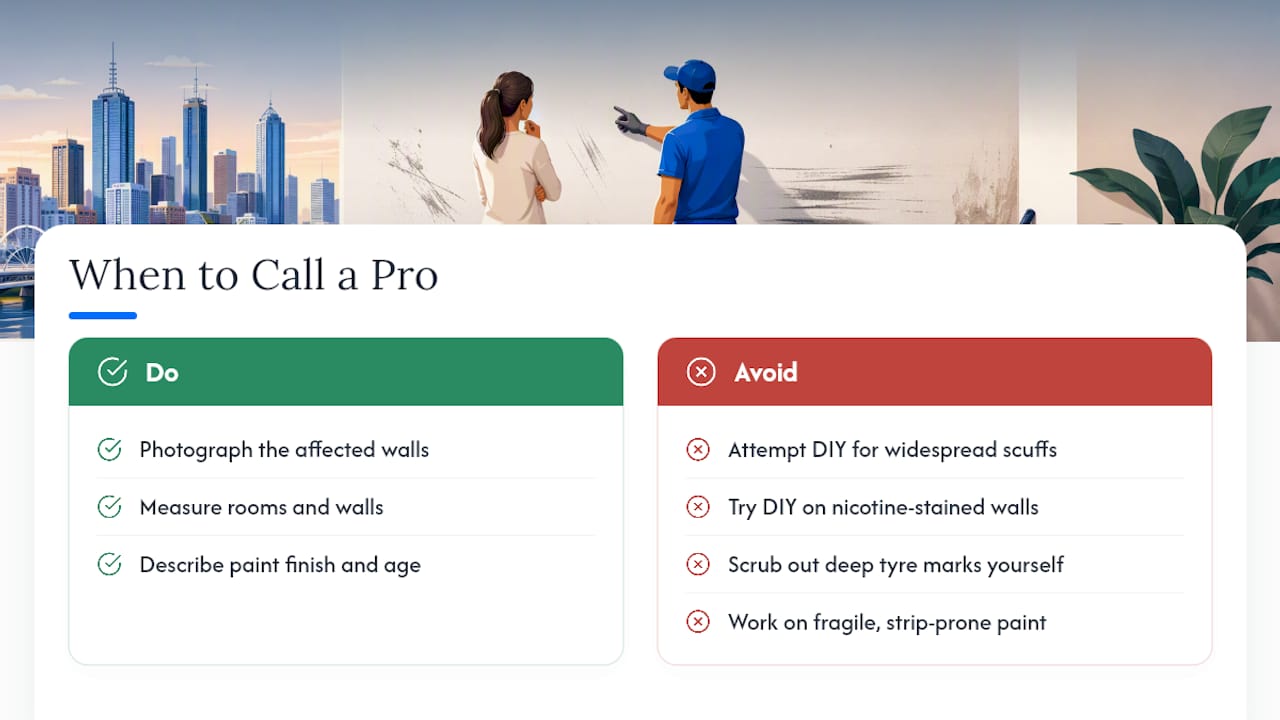 When is it time to call in a professional wall cleaner? — overview diagram